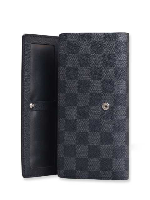 1:1 Copy Louis Vuitton Damier Graphite Canvas Tresor Wallet N61072 Replica